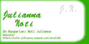 julianna noti business card